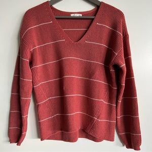 Gentle Fawn Tucker Pullover - Muted Clay Stripe - Size Small